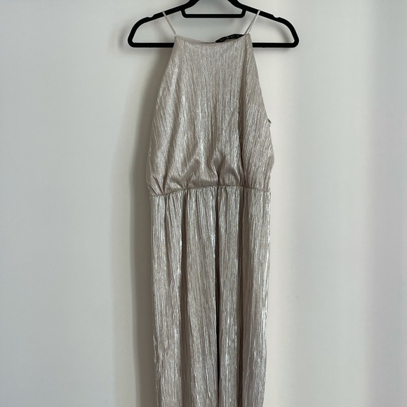 Zara Silver Midi Dress XL - Picture 1 of 3